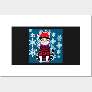 Haku in a sweater in the snow Posters and Art